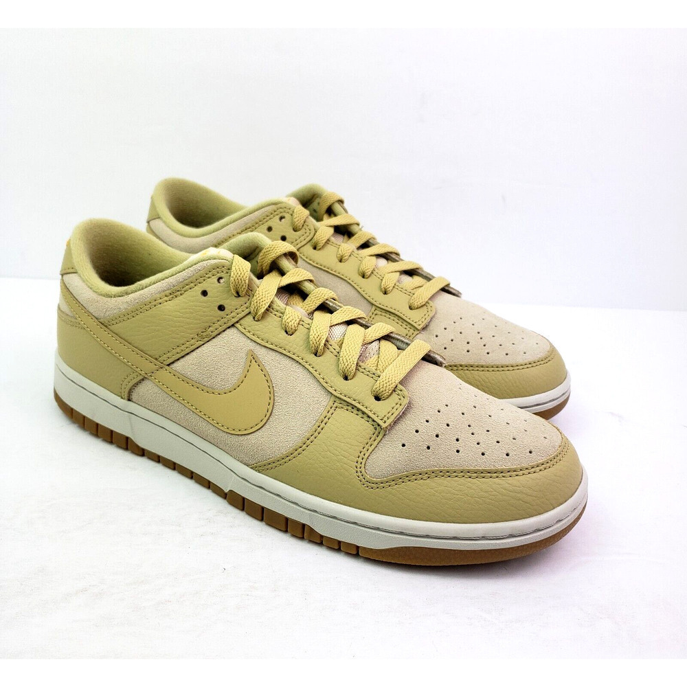 Nike Dunk Low Khaki Gum Mens Size 10.5 Womens Sz 12 Rattan Wheat Grass Shoes